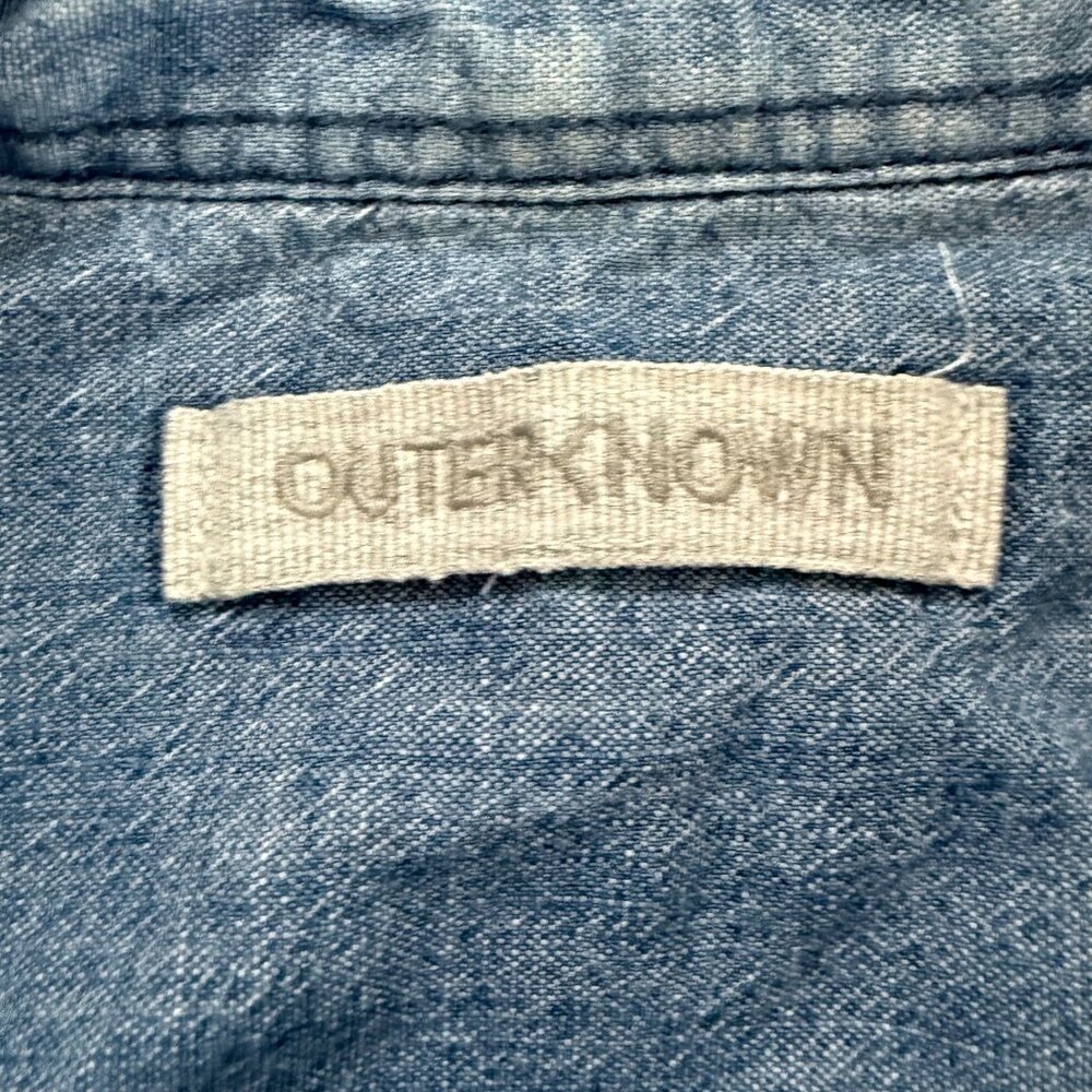 Outerknown Teal Checkered Button Down Shirt - image 2